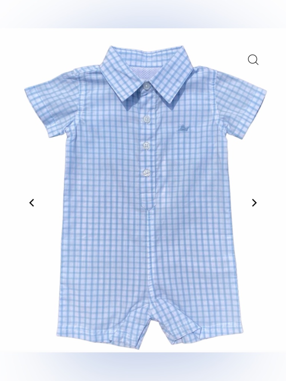 SOUTHBOUND Baby Boy Dress Shirt Romper - 6M